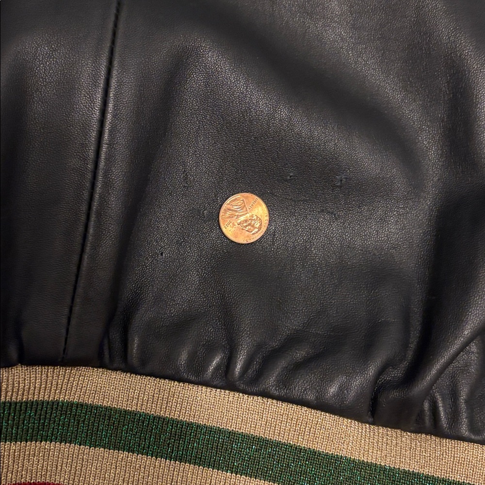 Palm Angels Italy Leather Bomber - Picture 12 of 13